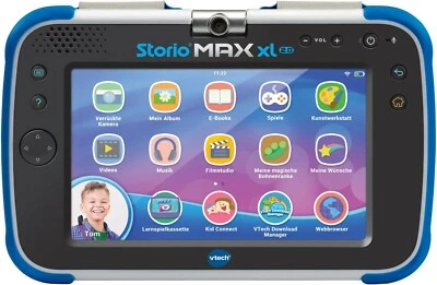 Vtech Lern Kinder Tablet STORIO MAX XL 2.0 blau schwarz Sprache Französisch - Bild 1 von 4
