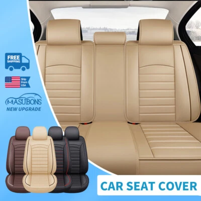 PU Leather Car Seat Covers Cushions For Cadillac Full Set/2pcs Front Waterproof Foto 1 de 4
