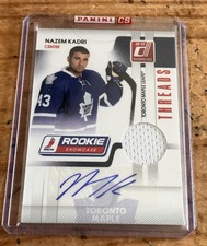 2010-11 Donruss Rookie Showcase Threads #NK Nazem Kadri Jersey Auto #34/100
