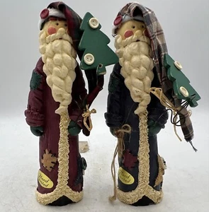 Vintage Santa Christmas Ornaments by PAPEL  Santas in Different Colored Coats - Picture 1 of 8