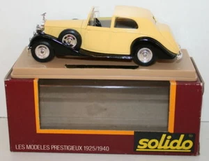 Solido 1/43 Scale - 71 - 1939 Rolls Royce - Yellow / Black - Picture 1 of 1