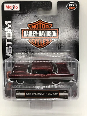 Maisto Harley Davidson 1957 Chevy Bel Air HD personalizado escala 1:64 Foto 1 de 4