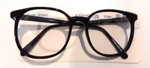 Vintage MAINSTREET Jenny Black 52/21 P3 Round Eyeglass Frame New/Old Stock #254 - Picture 1 of 6