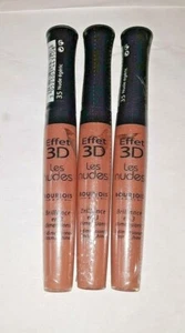 Lot of 3 Bourjois Effet 3D Les Nudes Lipgloss # 35 Nude Egeric Sealed - Picture 1 of 1
