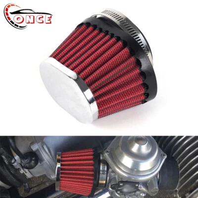 1X Red Carburetor 55mm Air Filter Cleaner For Car Motorcycle Dirt Bike Motocross - Image 1 of 4