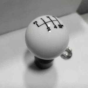FAST WHITE SPORT 6SP SHIFT GEAR KNOB FOR FOCUS MK2 MK3 MK4 FIESTA MK7 MK8 ST RS - Picture 1 of 7