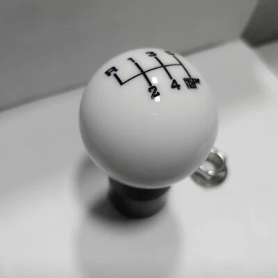 FAST WHITE SPORT 6SP SHIFT GEAR KNOB FOR FOCUS MK2 MK3 MK4 FIESTA MK7 MK8 ST RS - Image 1 of 4