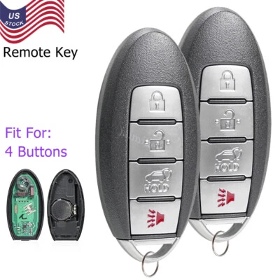 2 para Nissan Rogue 2014 2015 2016 2017 entrada sin llave Smart Prox mando a distancia llavero Foto 1 de 4