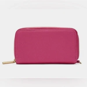 Thirty One Slim Wallet - Hibiscus Pink Smooth Pebble - New! - Picture 1 of 4