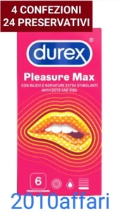 Durex Pleasure Max 6 Preservativos Con Relieves Estimulantes - 24 Preservativos - Imagen 1 de 1