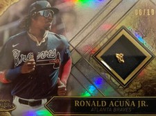 2020 Topps Gold Label Gold Prospect Relic Ronald Acuna 6/10