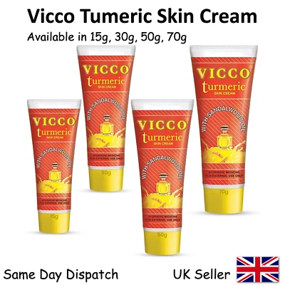 VICCO Turmeric Skin Cream Ayurvedic Medicine Not Animal Tested Vegan Halal