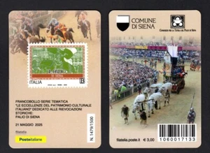 Italia 2025 - Palio di Siena - tessera filatelica - Picture 1 of 1