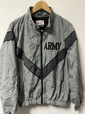 Army Windbreaker Jacket Men's S Small Reg Grey Jwod Skilcraft Reflective Zip - Image 1 of 4