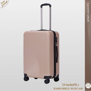 24 inch 65L Medium size Built-in TSA lock Luggage Travel 4 Wheels hard Suitcase - Picture 1 of 46