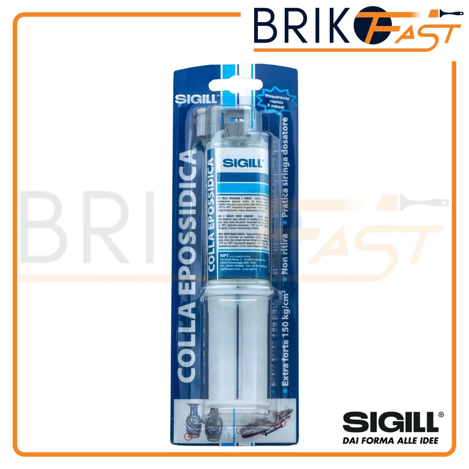 COLLA EPOSSIDICA EXTRA FORTE ADESIVO STRUTTURALE BICOMPONENTE SIGILL UNIVERSALE - Immagine 1 di 1