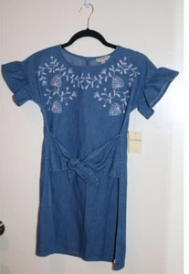 Girls Medium Lucky Brand denim dress NWT - Picture 1 of 9