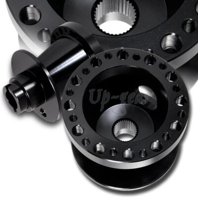 Adaptador HUB de 6 orificios para volante de aluminio negro Honda Civic T6061 1992-1995 Foto 1 de 3