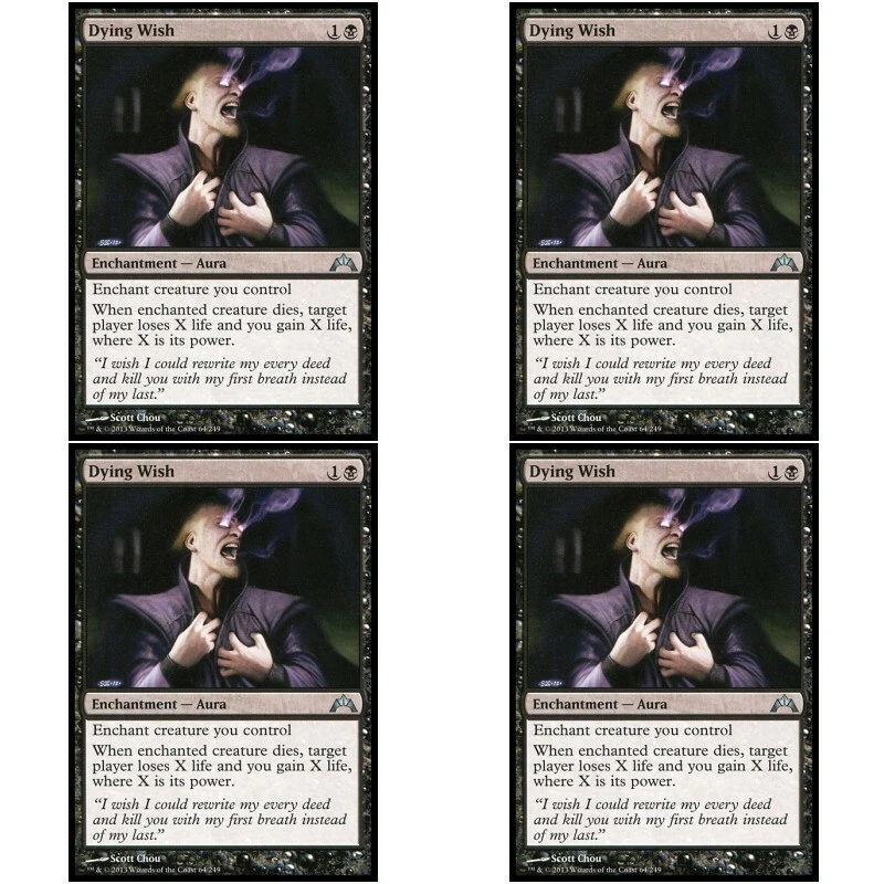 4 x DYING WISH NM Gatecrash mtg Black - Enchantment Unc - Image 1 of 1