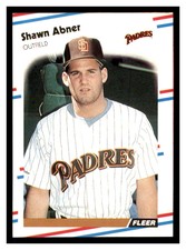 1988 Fleer #576 SHAWN ABNER San Diego Padres