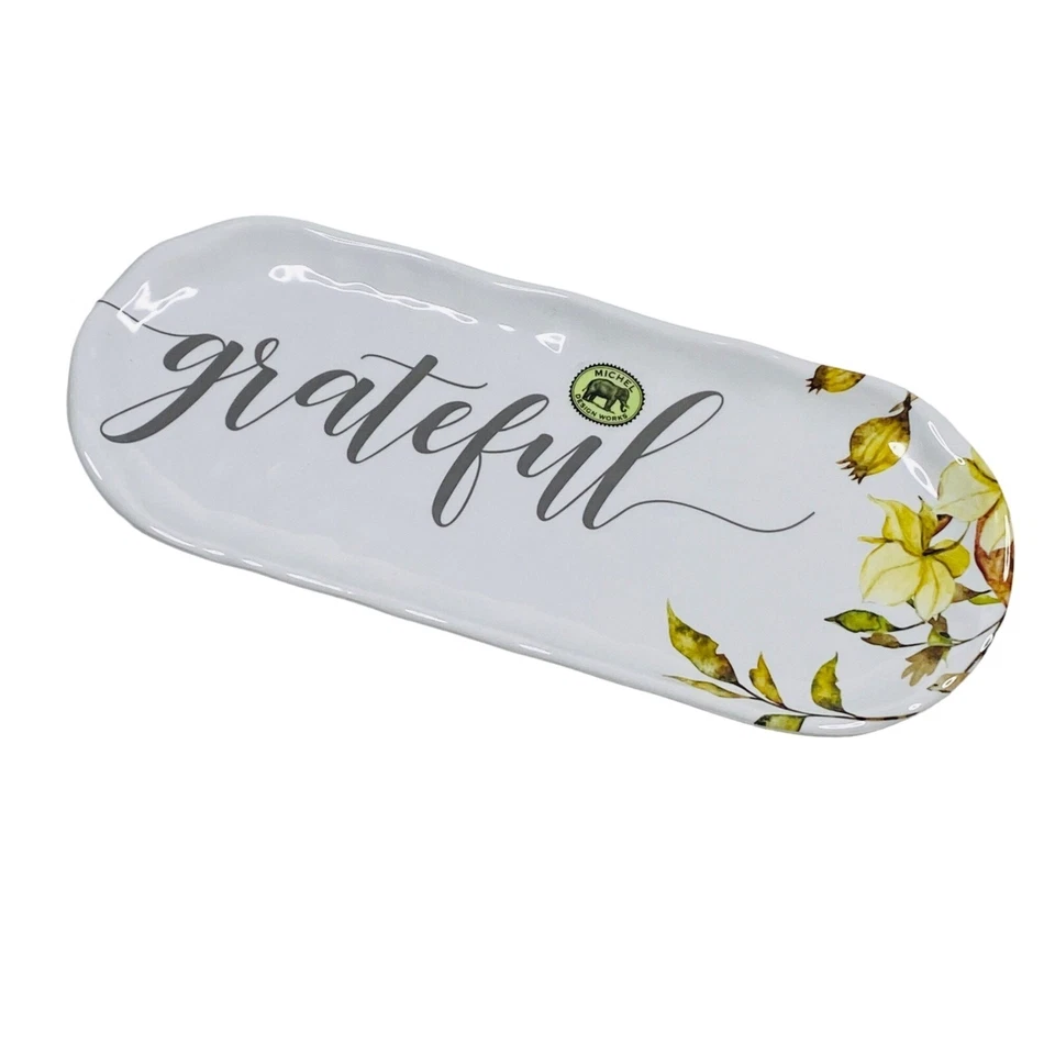 Michel Design Works Autumn Fall Gatherings Grateful Melamine Serveware Tray - Image 1 of 1