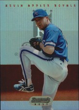 1995 Bowman's Best Refractors Kansas City Royals Baseball Card #R6 Kevin Appier