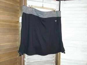 Pantaloncini da donna Callaway taglia XXL Golf Opti Dri Skorts linguette laterali neri - Foto 1 di 7
