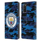 MAN CITY FC BADGE CAMOU LEATHER BOOK WALLET CASE FOR SAMSUNG PHONES 1