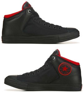 red leather converse womens