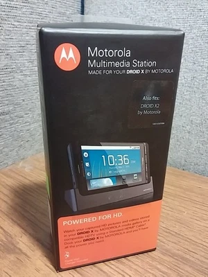 MOTOROLA MULTIMEDIA STATION HD DOCK FOR DROID X X2 INCLUDES WALL CHARGER NEW - Image 1 of 4