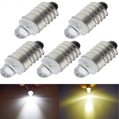 LED Bulb E10 DC 3V Warm/White Screw Lamp Replacement Torch Flashlight Light - Image 1 of 4