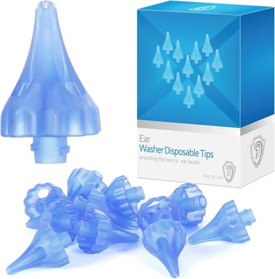 Ear Irrigation Tips, 12 Pcs Ear Washer Disposable Tips for Ear Lavage Kit-Comfor