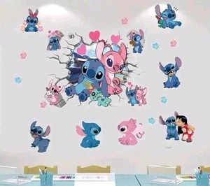 Disney Lilo & Stitch Kids Boys Girls Wall Sticker Bedroom Vinyl Decals 40 × 80cm - Picture 1 of 7