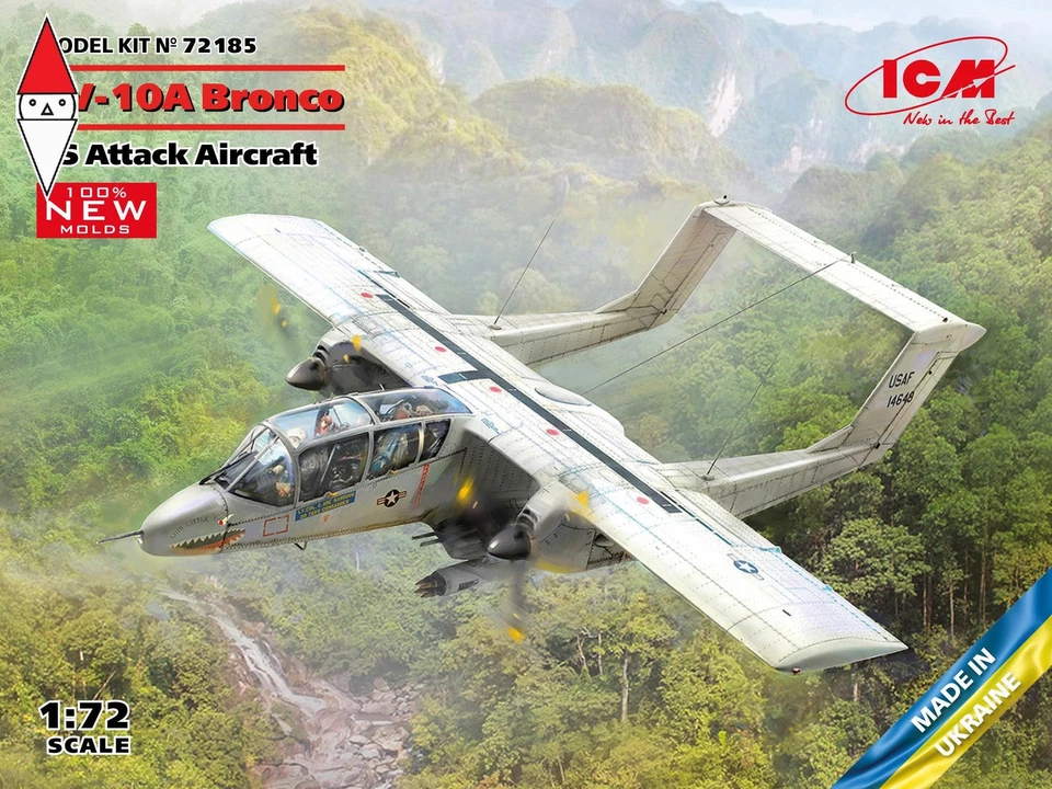 ICM 1/72 OV-10? BRONCO US ATTACK AIRCRAFT (NEW MOLDS) - Immagine 1 di 1