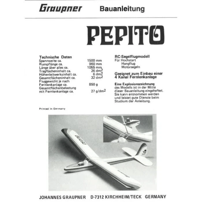 Piano Costruzione Pepito Modellismo - Immagine 1 di 1