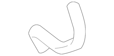 Genuine  2020-2023 Nissan Frontier - Power Steering Reservoir Hose 49726-9BT1B - Изображение 1 из 2