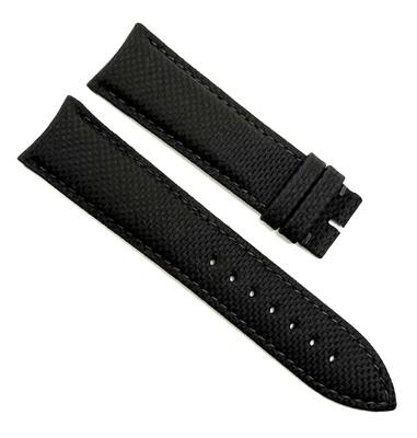 Correa de reloj Piaget 21 mm x 19 mm de cuero negro DXA 21 nueva auténtica OEM Foto 1 de 4