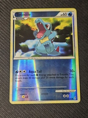 Totodile 74/95 Reverse Holo Pokémon Card 2011 Call of Legends LP - Image 1 of 4