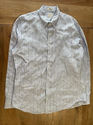 J Crew Baird McNutt 100% Irish Linen Classic Button Down Shirt Mens XLT Blue - Image 1 of 4