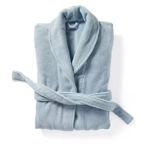 Serena And Lily Coastal Blue Sonoma Turkish Cotton Bathrobe Size S - Picture 1 of 9