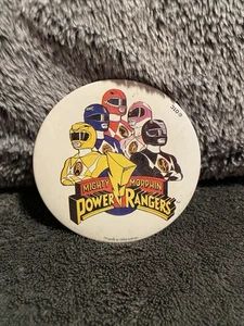 De colección 1994 Mighty Morphin Power Rangers Pin Botón Rojo Azul Negro Rosa Amarillo - Imagen 1 de 2