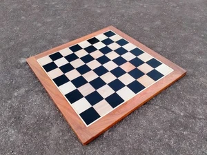 Indian Wooden Black Handmade Flat Chess Board 15"x15" Inch Christmas Gifts - Picture 1 of 4