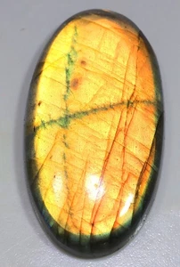 55 Ct 6X22X41 mm Natural Fanta Fire Labradorite Oval Cabochon Gemstone RB-66 - Picture 1 of 1