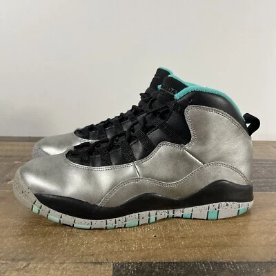 Air Jordan 10 Lady Liberty Size 7Y Kids Nike Retro Silver Green 2014 705175-045 - Image 1 of 4