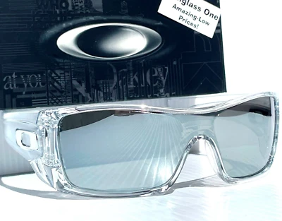 Oakley BATWOLF Shiny Clear POLARIZED Galaxy Chrome Mirror Lens Sunglass 9101 - Image 1 of 4