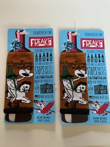 2X Freaker USA Beverage Insulator Koozie Cowboy Winestone Fits every Wine Bottle - Picture 1 of 3