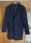 Overcoat Navy single-breasted coat Large Hardly used Long Full Length