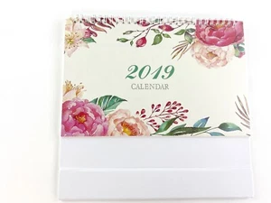 Large Desk Calendar 2019 (10" x 10", Floral) New - Picture 1 of 10