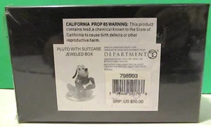 DEPT 56 DISNEY PLUTO with SUITCASE JEWELED BOX COLLECTION - SEALED -- NEW in BOX - Picture 1 of 3