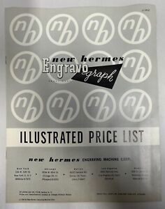 Vtg Orig New Hermes Engraving Illustrated Price List J-362 Sales Brochure (A4)